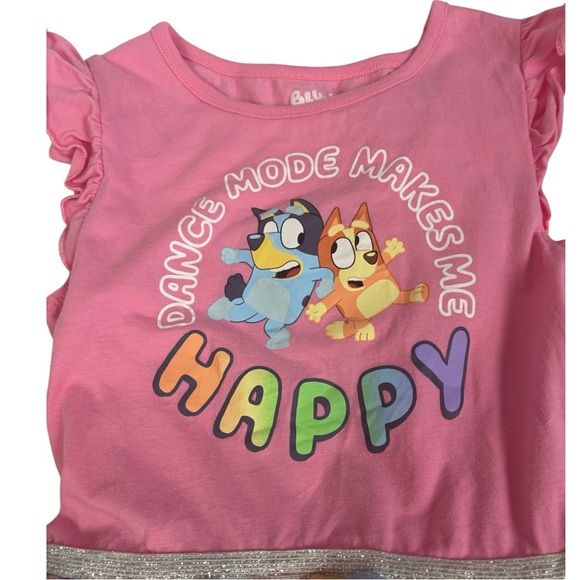 Bluey & Bingo Pink rainbow Dance Mode ruffled tutu twirl dress nwot - Picture 2 of 4